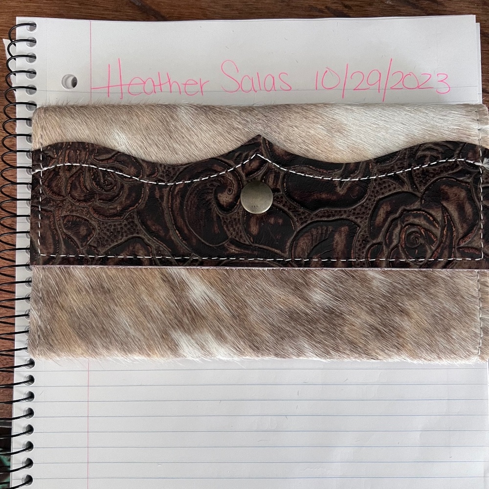 Dancing Cactus Designs Cowhide Wallet